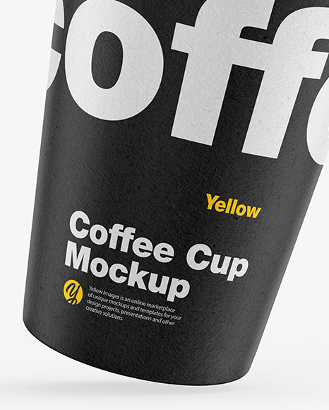 Download Kraft Coffee Cup Mockup In Cup Bowl Mockups On Yellow Images Object Mockups PSD Mockup Templates