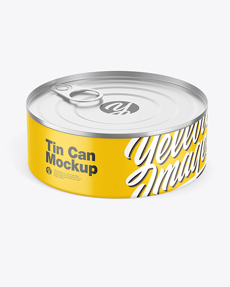 Metallic Tin Can w  Matte Finish Mockup PSD #2