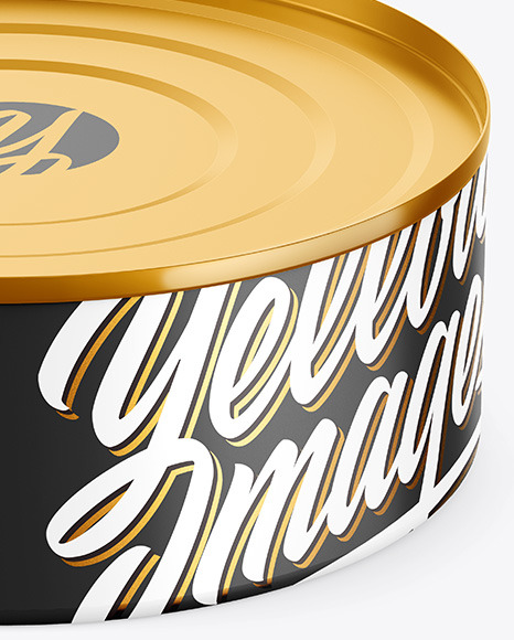 Metallic Tin Can w  Matte Finish Mockup PSD #6