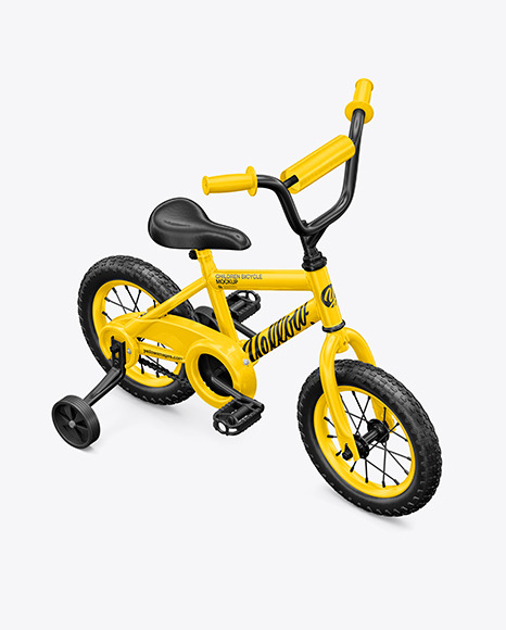 Children Bike Mockup - Half Side View