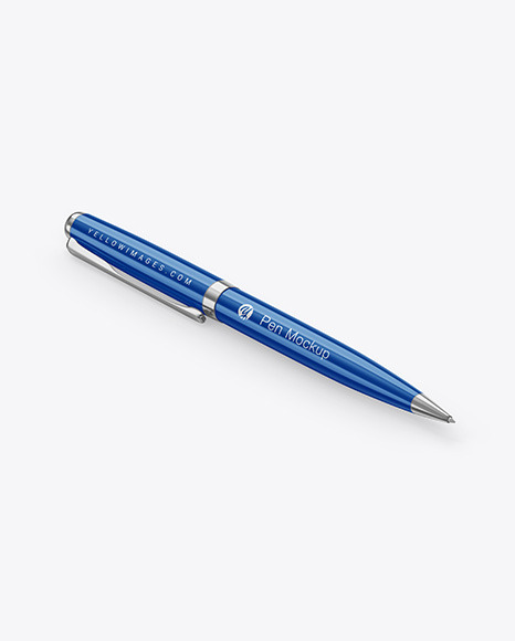Glossy Pen w  Metallic Finish Mockup PSD #2