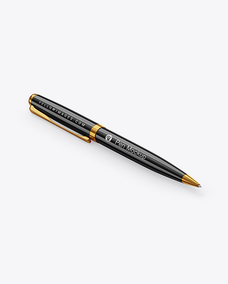Glossy Pen w  Metallic Finish Mockup PSD #1