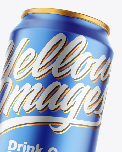 Matte Metallic Drink Can Mockup PSD #2