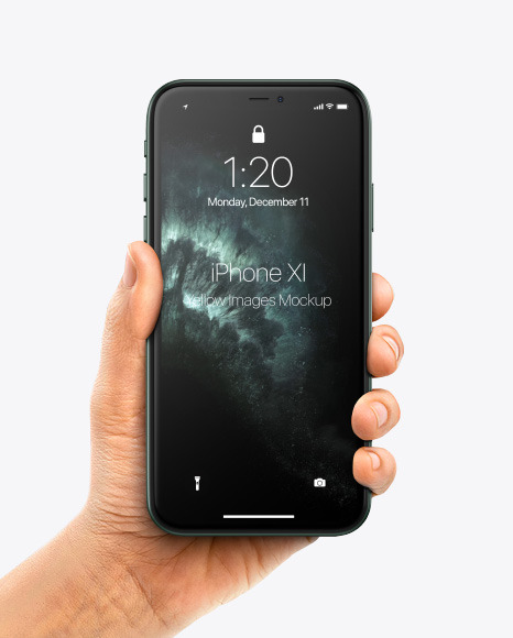 Download Apple iPhone 11 Pro in Hand Mockup in Device Mockups on ...