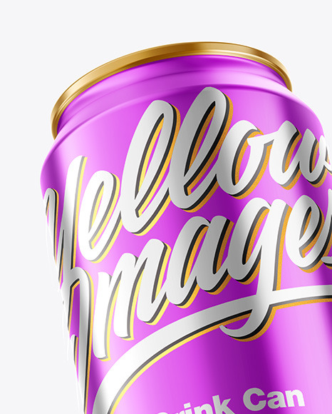 Glossy Metallic Drink Can Mockup PSD #7