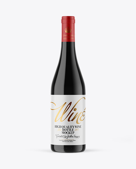 Dark Glass Wine Bottle Mockup