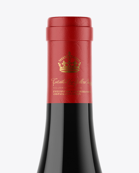 Dark Glass Wine Bottle Mockup PSD #2