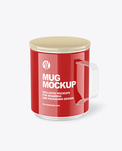 Glossy Plastic Mug Mockup PSD #2