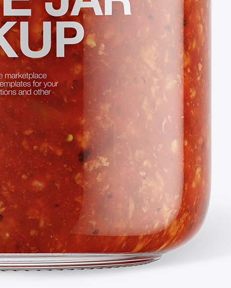 Download Glass Tomato Meat Sauce Jar With Paper Cap Mockup In Jar Mockups On Yellow Images Object Mockups