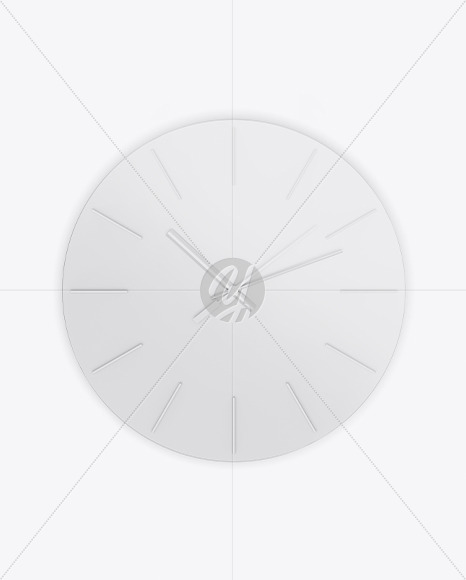 Wall Clock Mockup In Object Mockups On Yellow Images Object Mockups