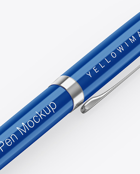 Glossy Pen w  Metallic Finish Mockup PSD #7