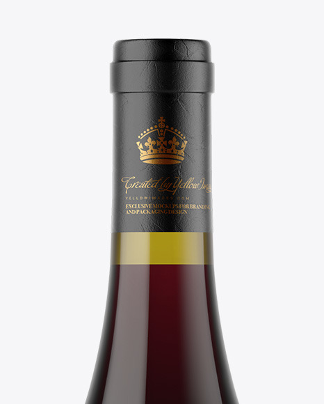 Antique Green Glass Red Wine Bottle Mockup PSD #2