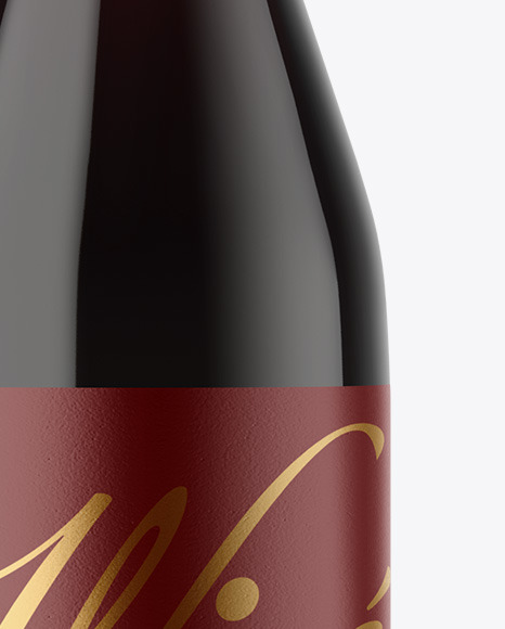 Green Glass Red Wine Bottle Mockup In Bottle Mockups On Yellow Images Object Mockups