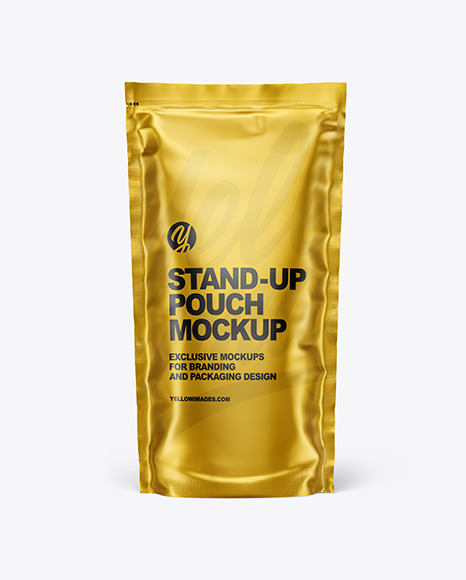 Metallic Stand up Pouch Mockup PSD #2