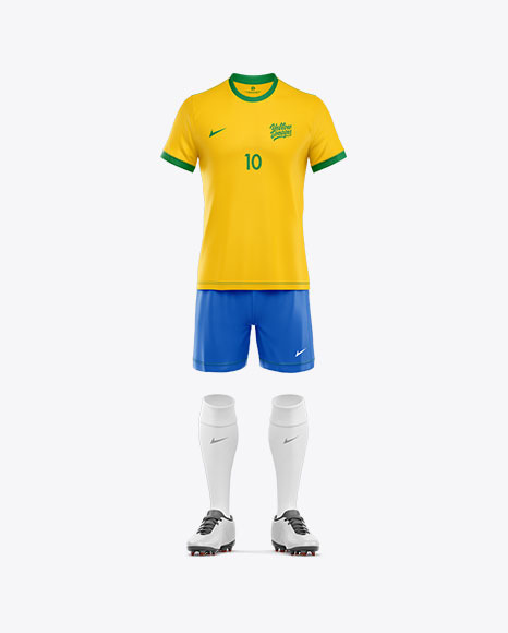 Download Football Kit Mockup - Front View in Apparel Mockups on ...