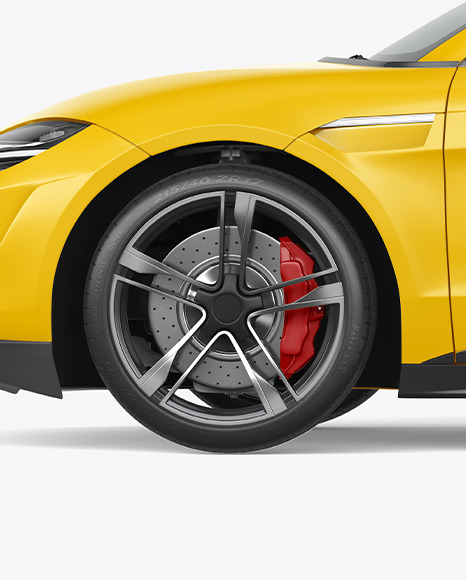 Electric Sport Car Mockup   Side View PSD #5