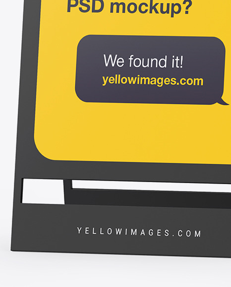 Download Street Stand Mockup In Outdoor Advertising Mockups On Yellow Images Object Mockups PSD Mockup Templates