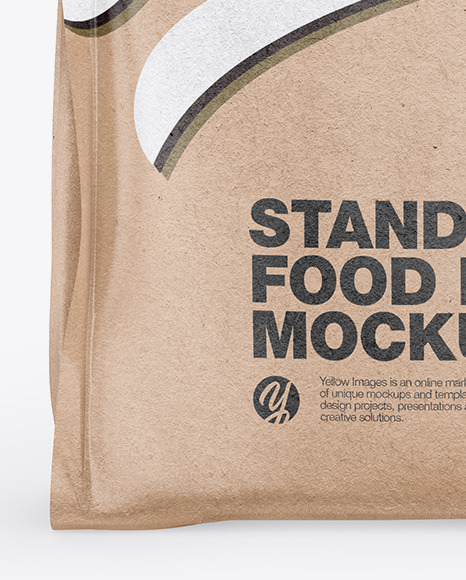 Kraft Stand Up Bag Mockup   Front View PSD #1