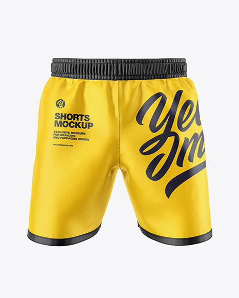 Men S Shorts Mockup In Apparel Mockups On Yellow Images Object Mockups