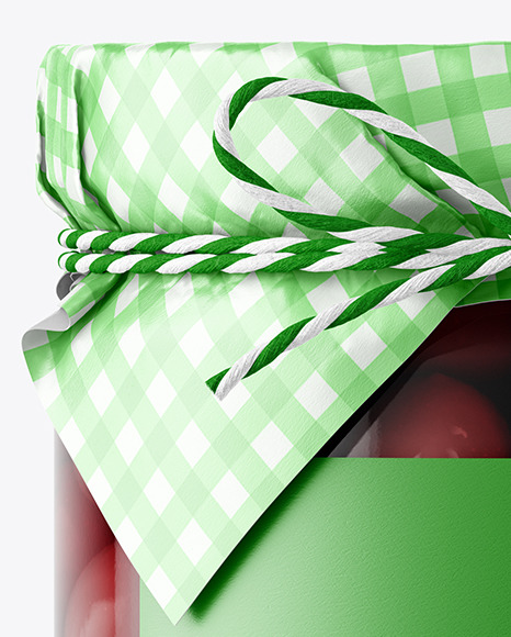 Glass Kalamata Olives Jar with Paper Cap Mockup PSD #7