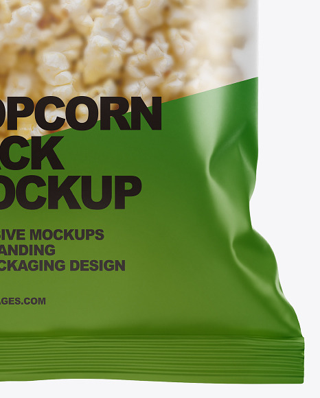 Download Matte Popcorn Pack Mockup In Flow Pack Mockups On Yellow Images Object Mockups PSD Mockup Templates