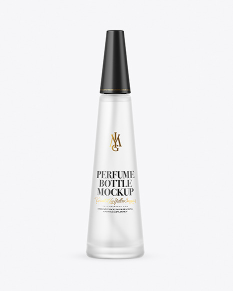 Frosted Glass Perfume Bottle Mockup PSD #2