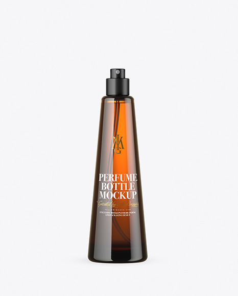 Amber Glass Perfume Bottle Mockup