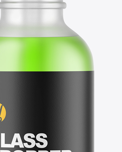 Frosted Glass Dropper Bottle Mockup PSD #1