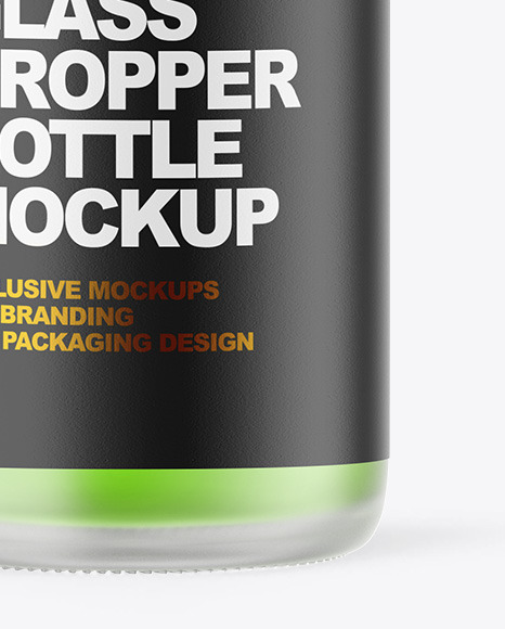 Frosted Glass Dropper Bottle Mockup PSD #6