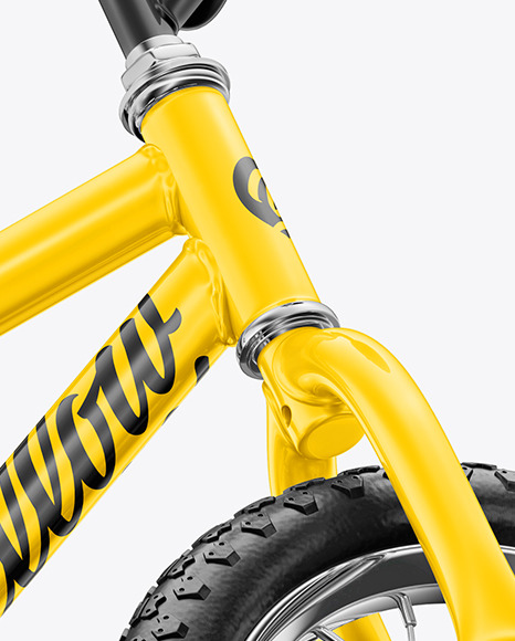 Download Children Bike Mockup - Half Side View in Vehicle Mockups on Yellow Images Object Mockups