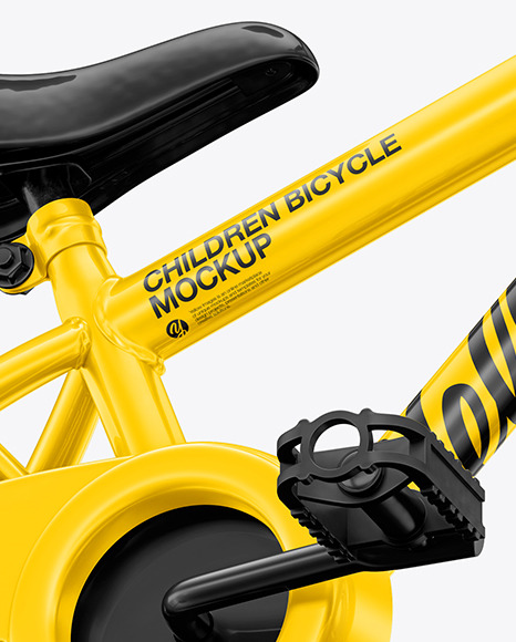 Download Children Bike Mockup Half Side View In Vehicle Mockups On Yellow Images Object Mockups