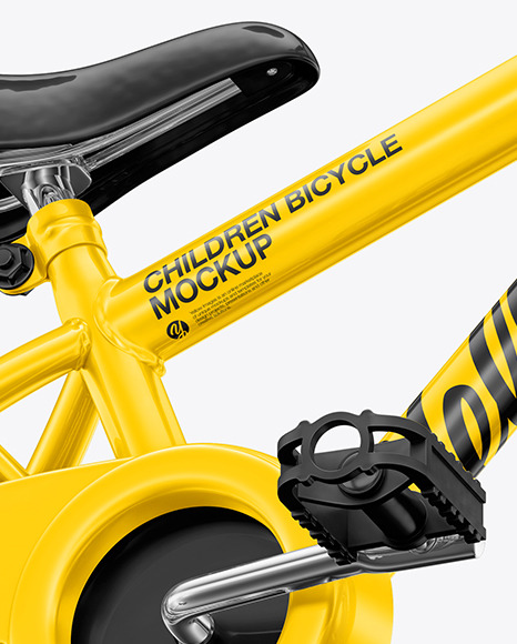 Download Children Bike Mockup Half Side View In Vehicle Mockups On Yellow Images Object Mockups