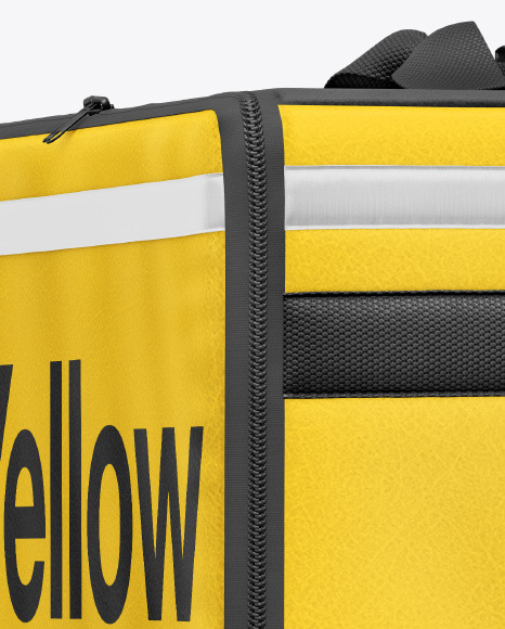 Download Leatherette Delivery Bag Mockup In Bag Sack Mockups On Yellow Images Object Mockups