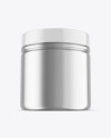 Download Metallic Protein Jar w/ Shrink Sleeve Mockup in Jar ... Yellowimages Mockups