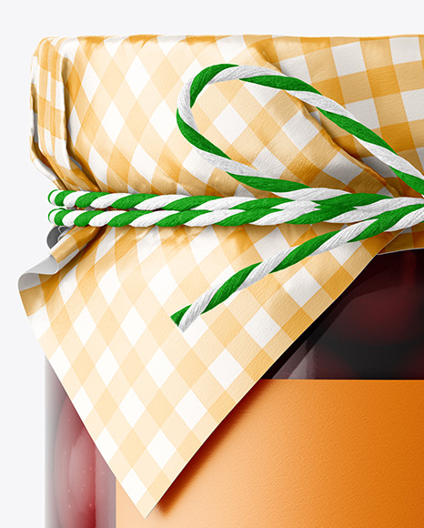 Glass Kalamata Olives Jar with Paper Cap Mockup PSD #7