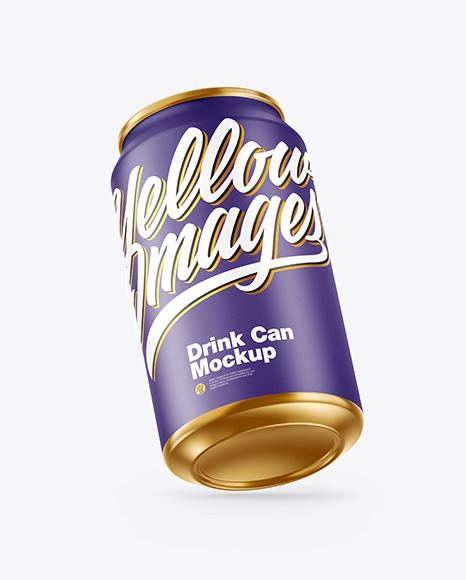 Metallic Drink Can w  Matte Finish Mockup PSD #2