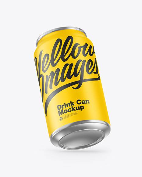 Metallic Drink Can w  Matte Finish Mockup PSD #1