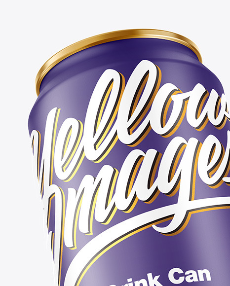 Metallic Drink Can w  Matte Finish Mockup PSD #5