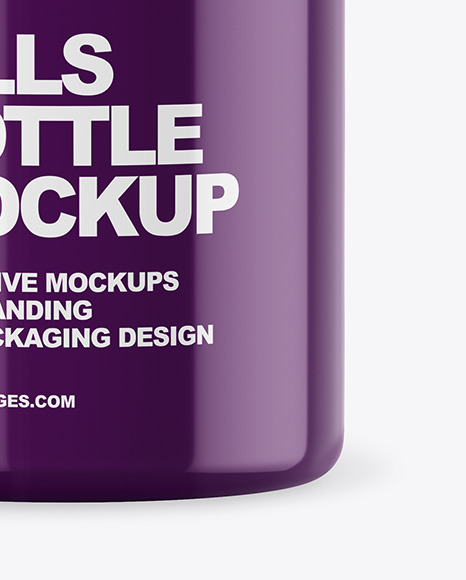 Glossy Pills Bottle Mockup PSD #1