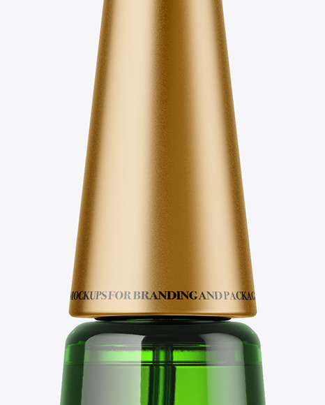 Green Glass Perfume Bottle Mockup PSD #6