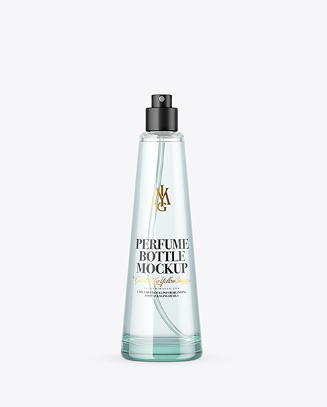 Blue Glass Perfume Bottle Mockup