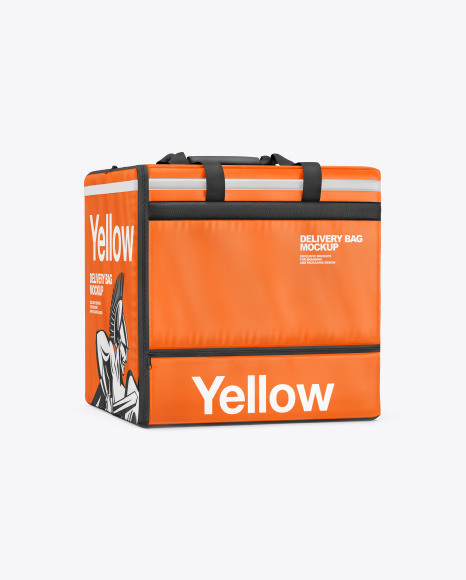 Download Vinyl Delivery Bag Mockup In Bag Sack Mockups On Yellow Images Object Mockups