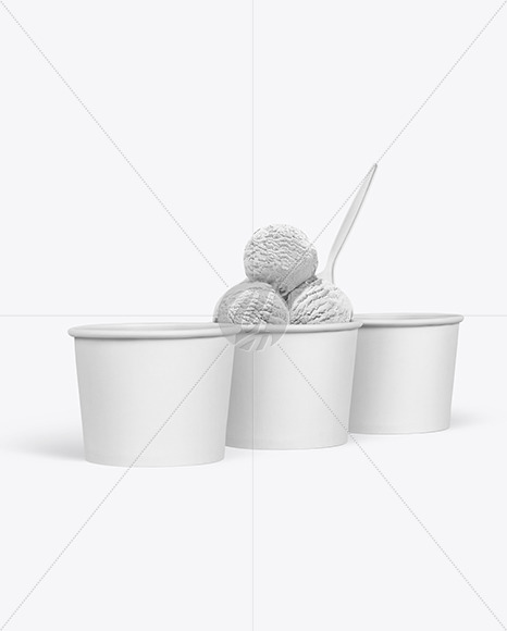 Download Paper Ice Cream Cups Mockup In Cup Bowl Mockups On Yellow Images Object Mockups Yellowimages Mockups