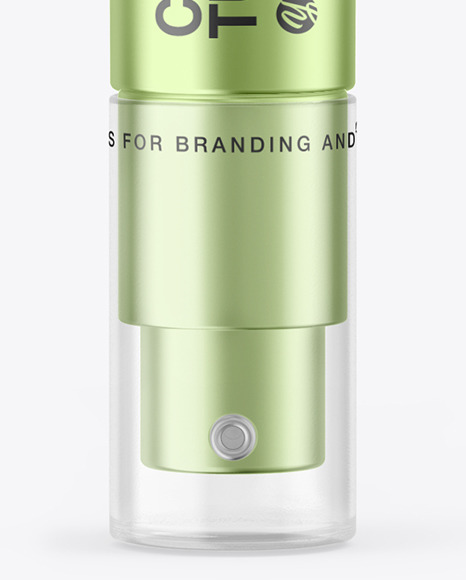 Metallic Cosmetic Tube w  Sprayer Mockup PSD #2