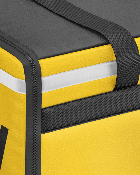 Download Leatherette Delivery Bag Mockup In Bag Sack Mockups On Yellow Images Object Mockups