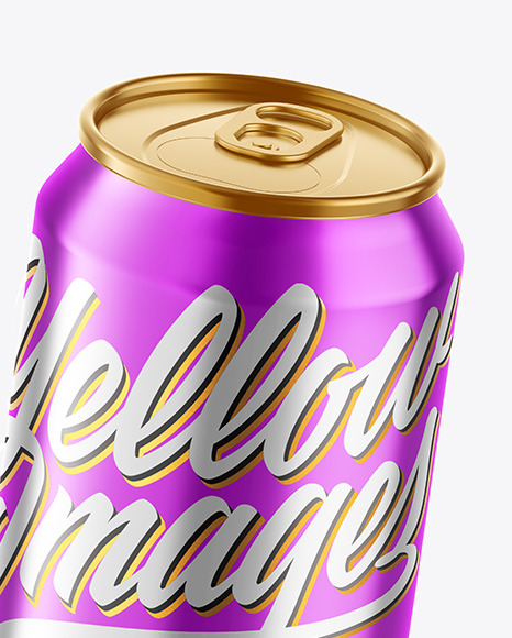 Glossy Metallic Drink Can Mockup PSD #7