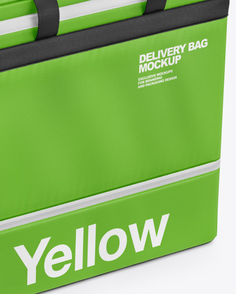 Polyester Delivery Bag Mockup In Bag Sack Mockups On Yellow Images Object Mockups