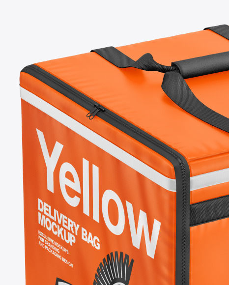 Download Vinyl Delivery Bag Mockup in Bag & Sack Mockups on Yellow Images Object Mockups