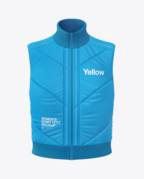 Download Women S Down Vest Mockup In Apparel Mockups On Yellow Images Object Mockups PSD Mockup Templates