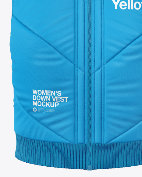 Women S Down Vest Mockup In Apparel Mockups On Yellow Images Object Mockups